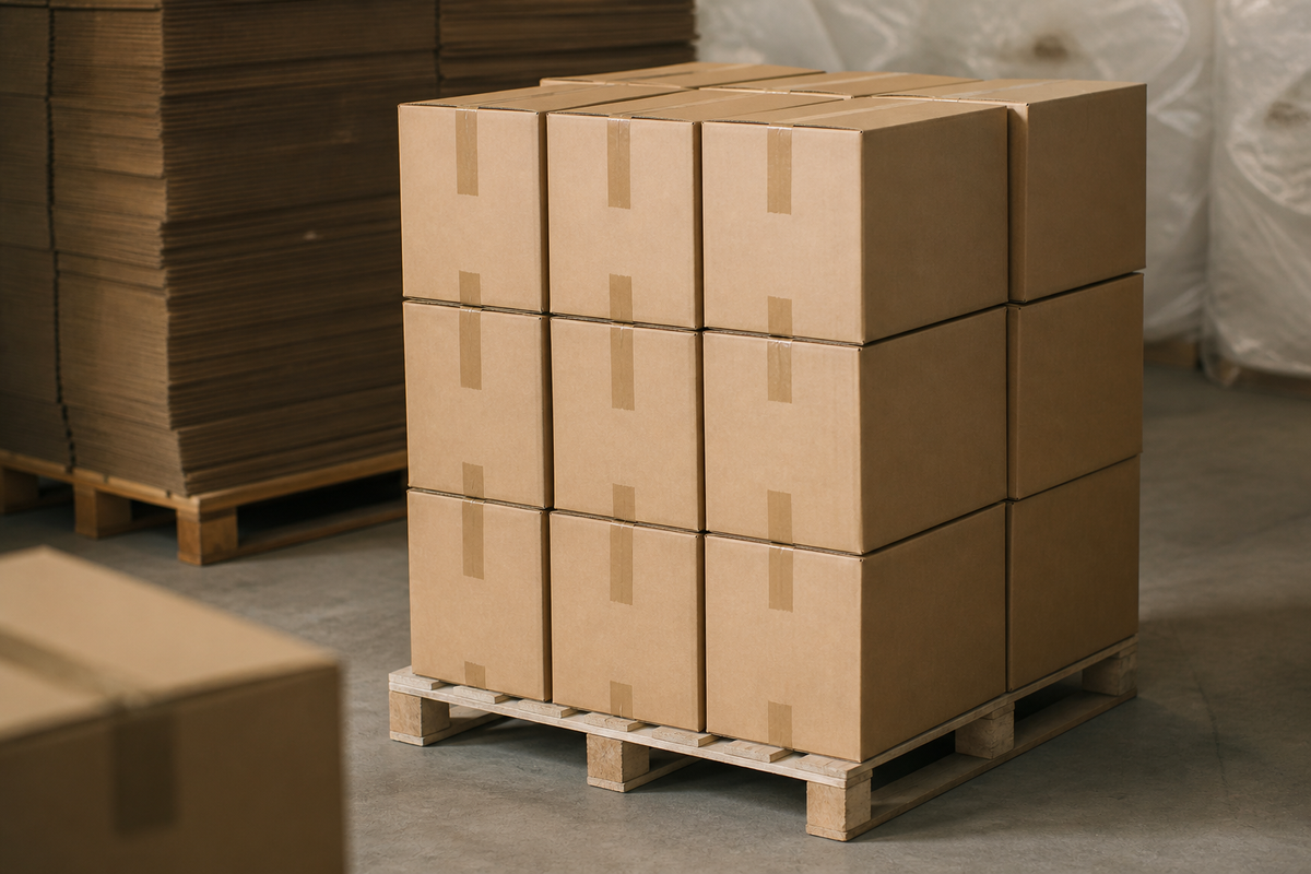 Pallets of ENVY boxes